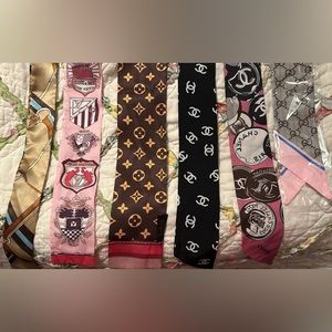 Lot of 4 purse/hair scarves